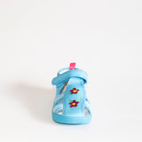 AC Blue School Slippers with Flowers Print | 626/21-B