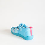 AC Blue School Slippers with Flowers Print | 626/21-B