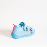 AC Blue School Slippers with Flowers Print | 626/21-B