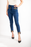 Navy Blue Pants with Greek Accent | HAL-0045