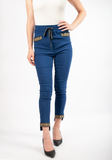 Navy Blue Pants with Greek Accent | HAL-0045