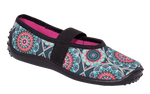 Zetpol Black Sneakers with Multicolor Pattern | EDYTA-BL