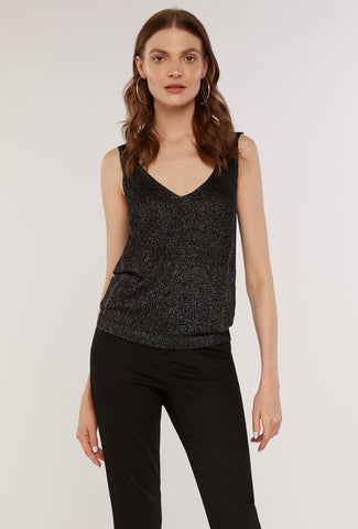 Italian-Style Tank Top with Golden Thread | HAL-11