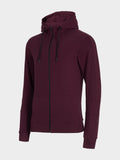 4F Men's Claret Zip Up Hooded Sweatshirt | BLM029-60S