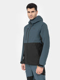 4F Men's Aqua Blue Hooded Trekking Jacket | KUM060-46S