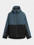 4F Men's Aqua Blue Hooded Trekking Jacket | KUM060-46S