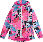 4F Girls' Multicolor Waterproof Hooded Jacket | JKUD002