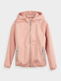 4F Big Girls' Light Pink Hooded Softshell Jacket | JSFD001