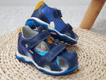 Boys' Metallic Blue Closed-Toe Sandals | AB233D.BLUE