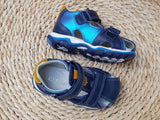 Boys' Metallic Blue Closed-Toe Sandals | AB233D.BLUE