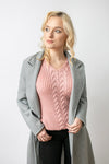 Women's Gray Long Coat | W-107-G
