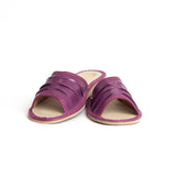 Purple Leather Slippers | K-227