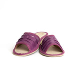 Purple Leather Slippers | K-227