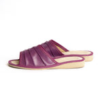 Purple Leather Slippers | K-227