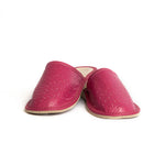 Light Purple Leather Slippers | K-224