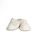 White Leather Slippers | K-225
