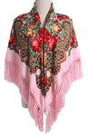 Folk Pattern Scarf with Fringes | HAL-224