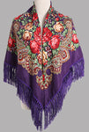 Folk Pattern Scarf with Fringes | HAL-224