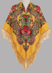 Folk Pattern Scarf with Fringes | HAL-224