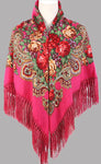 Folk Pattern Scarf with Fringes | HAL-224
