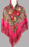 Folk Pattern Scarf with Fringes | HAL-224
