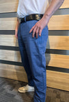 Men's Elegant Navy Blue Plaid Pants | EG-1