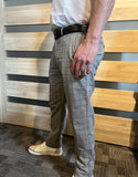 Men's Elegant Gray Plaid Pants | EG-2