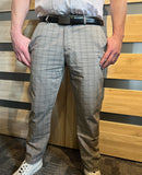 Men's Elegant Gray Plaid Pants | EG-2