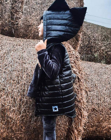 Boys' Black Quilted Vest | LS-09