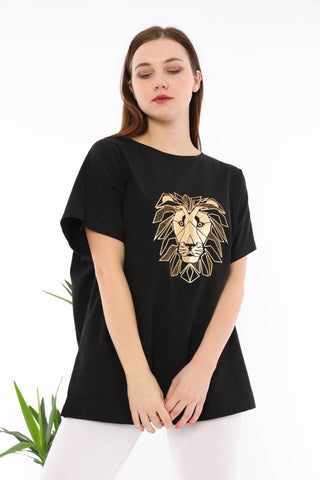Black Plus-size Printed Shirt | FAITH1