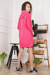 Girls' Pink Hoodie Tunic Dress | Q-001