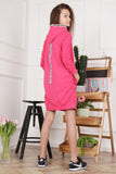 Girls' Pink Hoodie Tunic Dress | Q-001