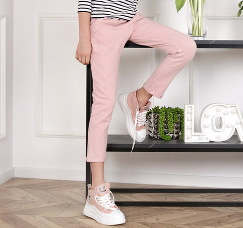 Girls' Light Pink Pants | Q-003