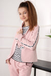 Girls' Light Pink Short Blazer | Q-004