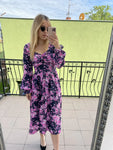 Italian-Style Dress with Floral Pattern | HAL-203