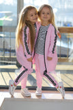 Girl's Pink Long Printed Sweatshirt  | Q-007
