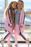 Girl's Pink Long Printed Sweatshirt  | Q-007