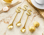 Set of Three Golden Dollar Spoons | GB-041
