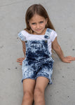 Mash Mnie Girls' Soft Blue Jeans Short Overalls | S-79