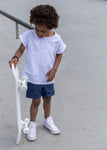 Boys' Blue Soft Cotton Jeans Shorts | S-83