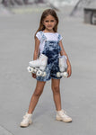 Mash Mnie Girls' Soft Blue Jeans Short Overalls | S-79