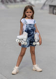 Mash Mnie Girls' Soft Blue Jeans Short Overalls | S-79