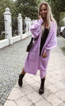 Lilac Fuzzy Knitted Cardigan | MIA