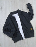MIMI Boys' Graphite Bomber Sweatshirt | S-143