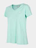 4F Womens' Mint V-neck T-shirt | TSD002-Mi