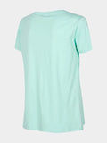 4F Womens' Mint V-neck T-shirt | TSD002-Mi