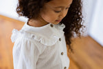 Girls' White Muslin Shirt | C-COLLECTION-2