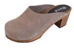 Gray Heeled Clogs - DREWNIAKI | OS12-G