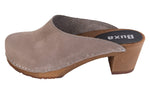Gray Heeled Clogs - DREWNIAKI | OS12-G