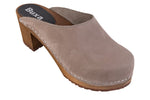 Gray Heeled Clogs - DREWNIAKI | OS12-G